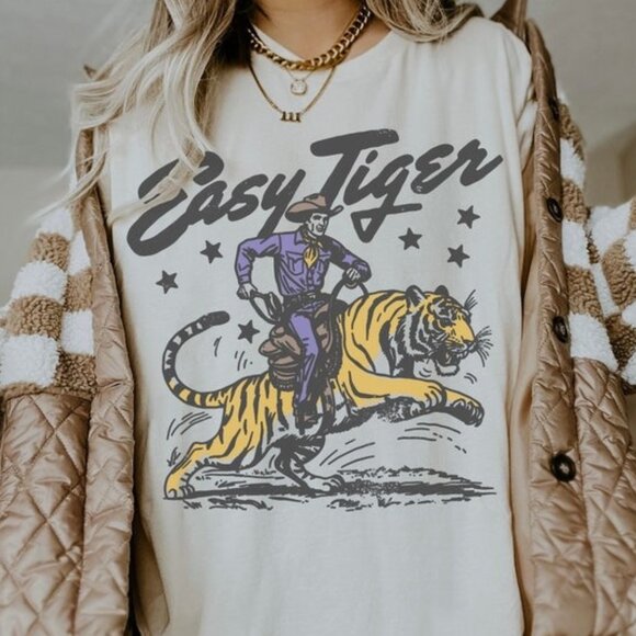 Tops - Easy Tiger Western Grunge Cowboy Shirt